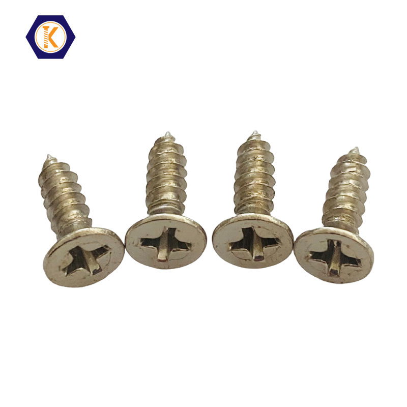 Flat Philip Head Self Tapping Screw Nickel Plated